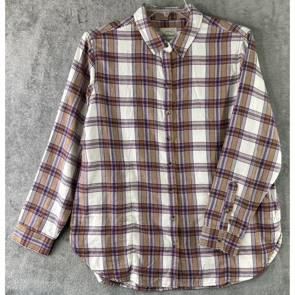 JACHS Tops - JACHS NY Women’s L Plaid Flannel Girlfriend‎ Shirt Button Up Long Sleeve Pockets